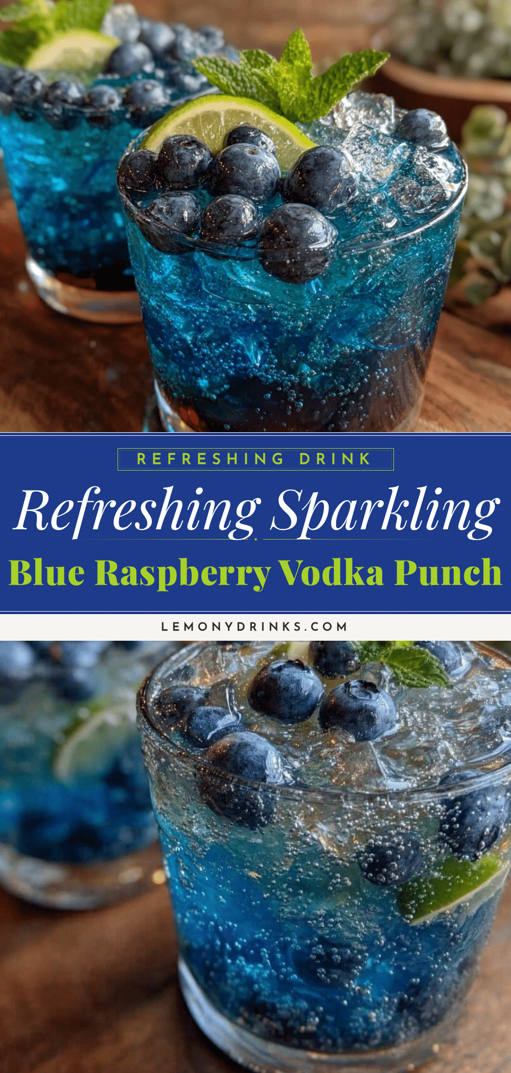 sparkling blue raspberry vodka punch recipe