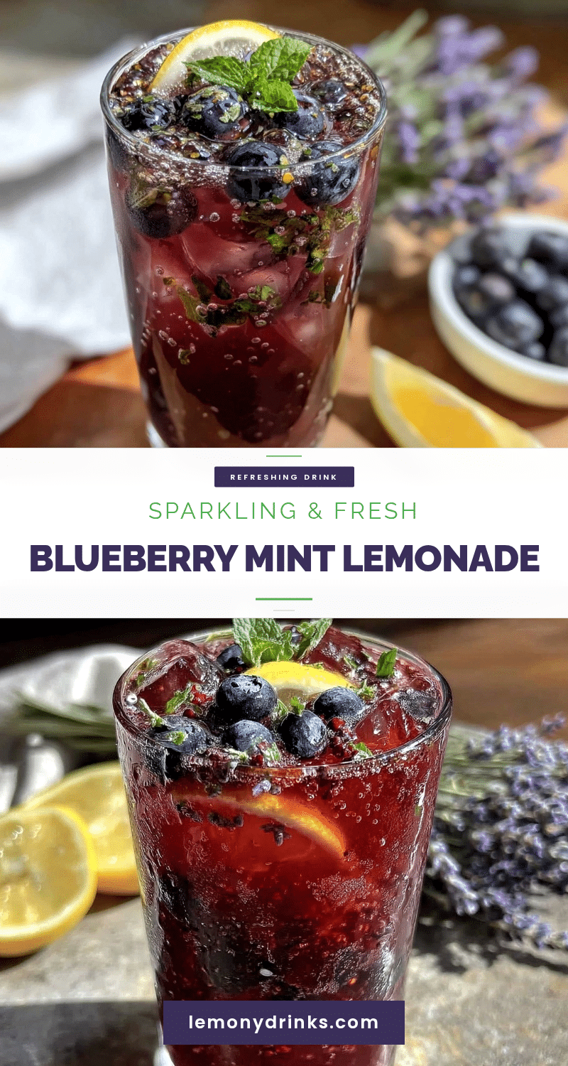 sparkling blueberry mint lemonade recipe