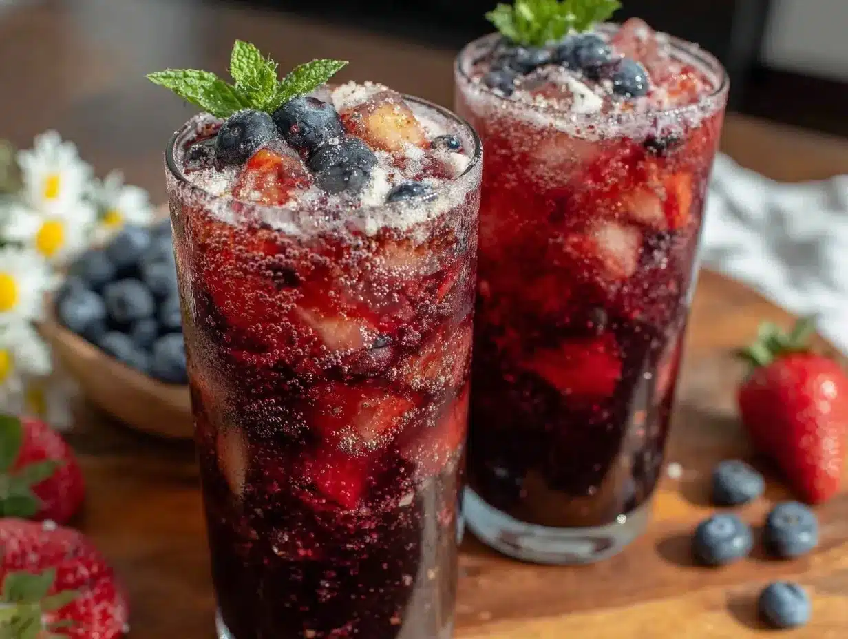 sparkling patriotic punch preparation steps