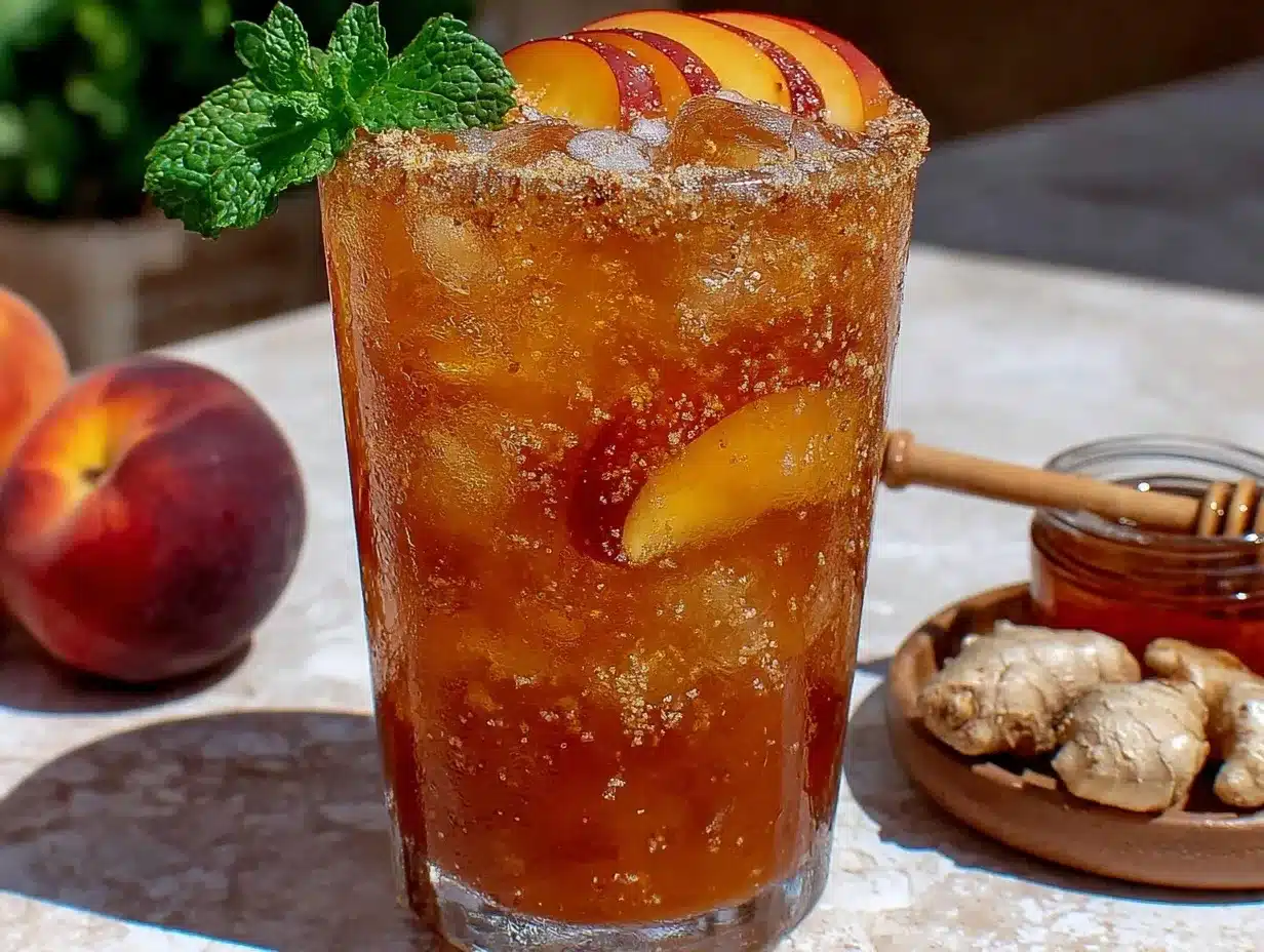 spiced nectarine iced tea preparation steps
