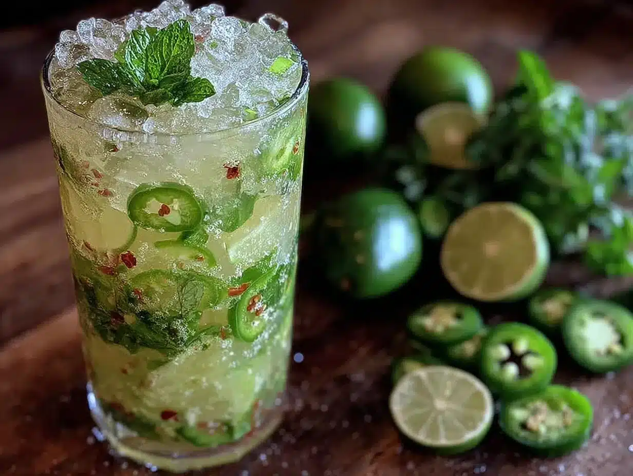 spicy jalapeño cucumber mojito preparation steps
