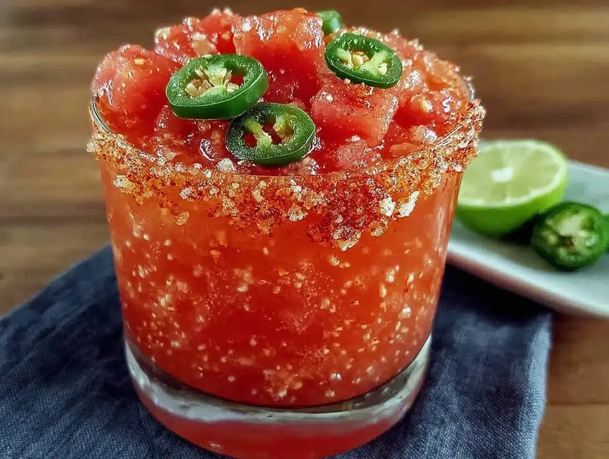 spicy jalapeño watermelon margarita preparation steps