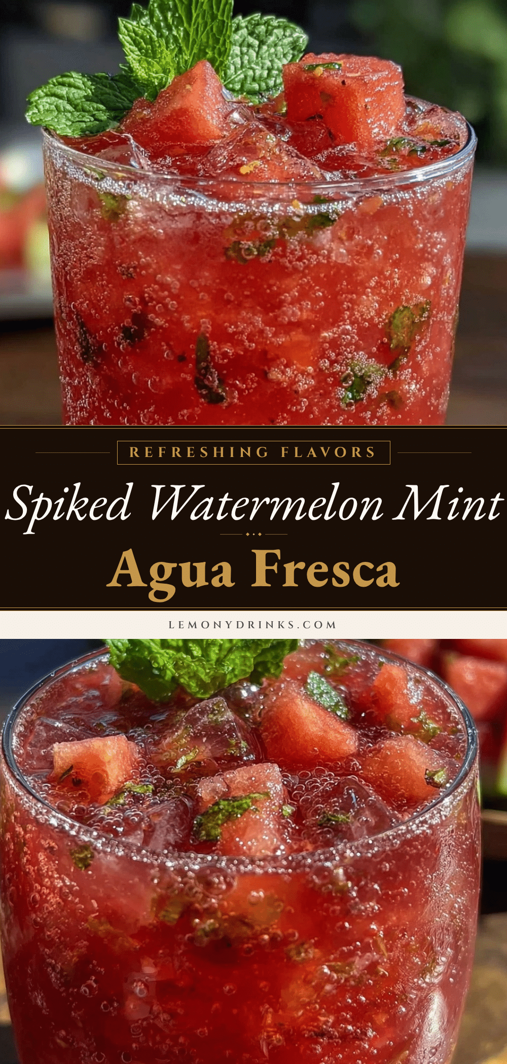 spiked watermelon mint agua fresca recipe