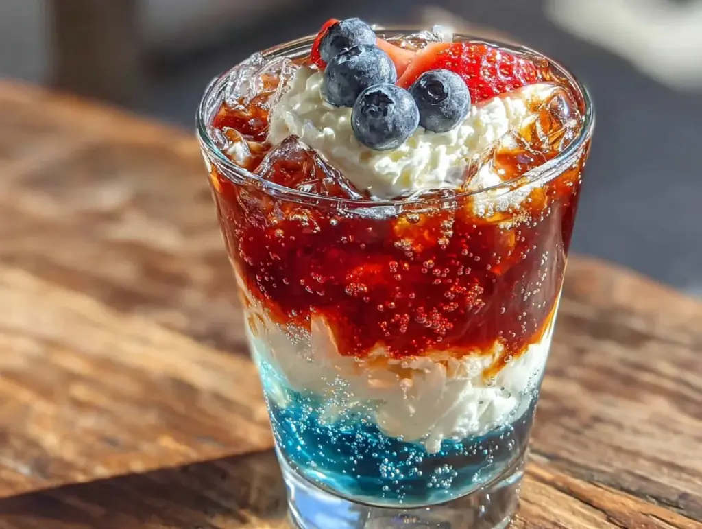 stars and stripes layered cocktail - featured image