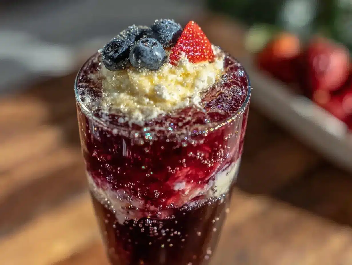 stars and stripes layered cocktail preparation steps