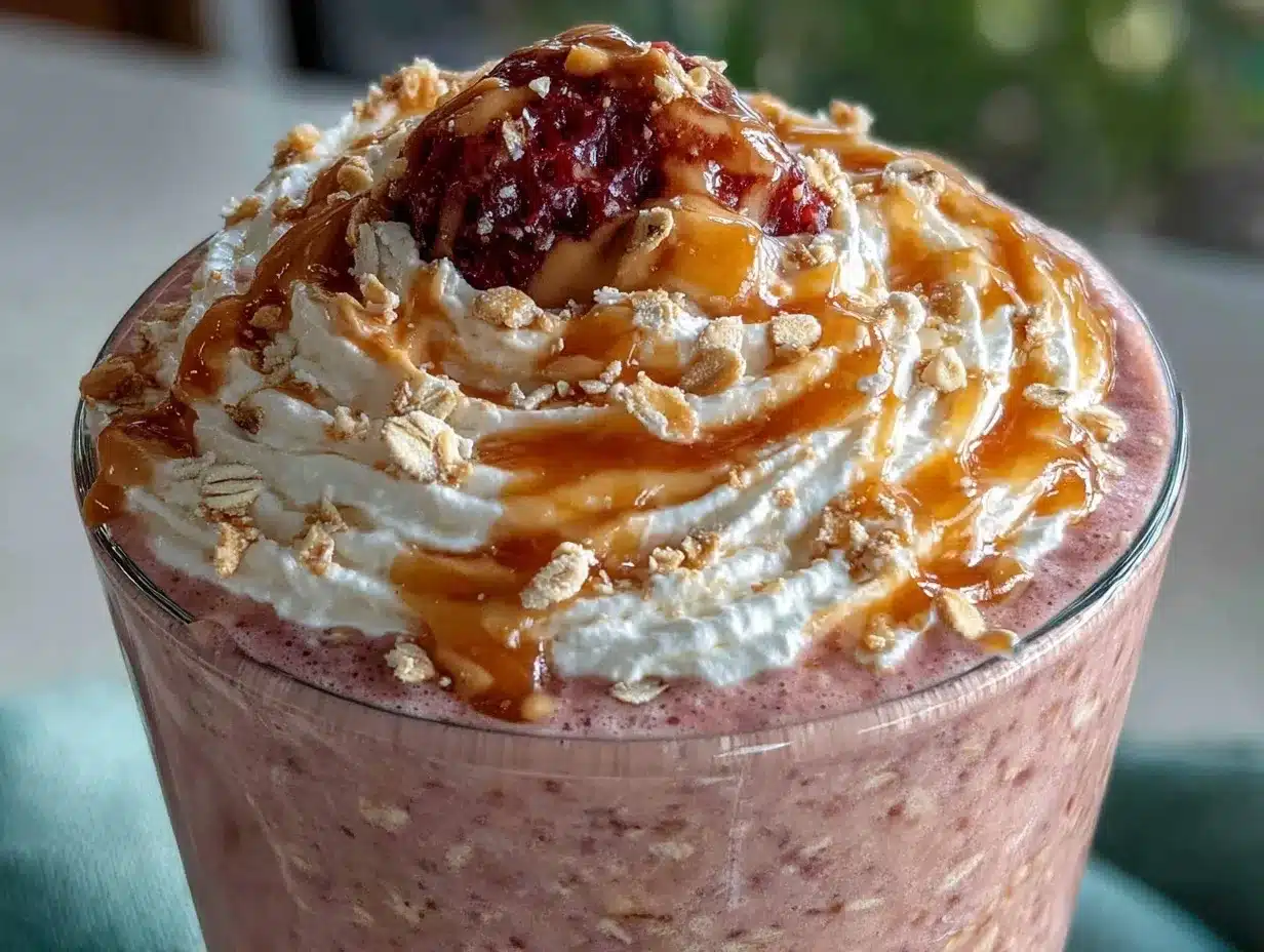 strawberry banana oat smoothie preparation steps