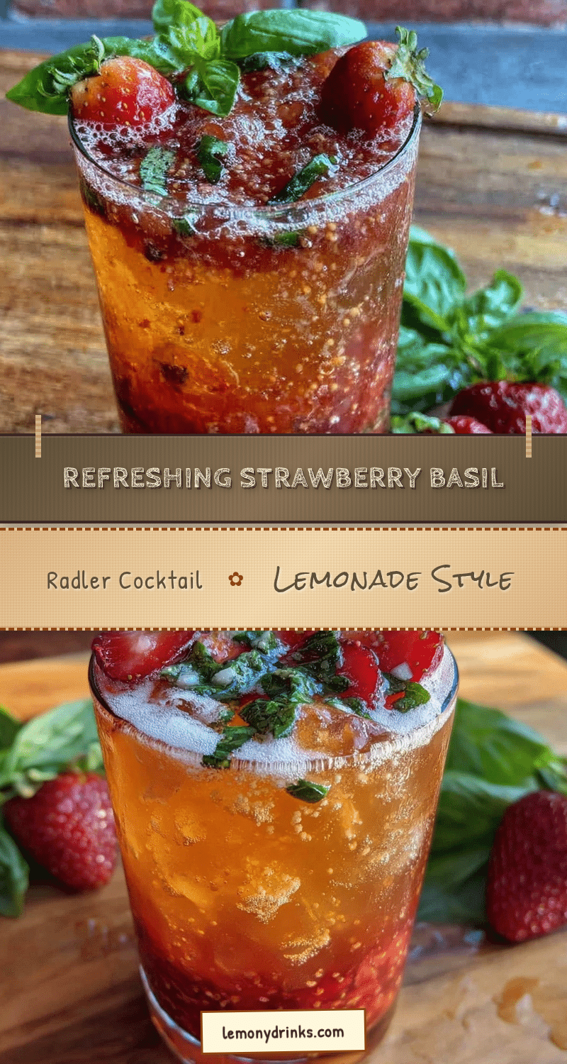 strawberry basil beer cocktail recipe