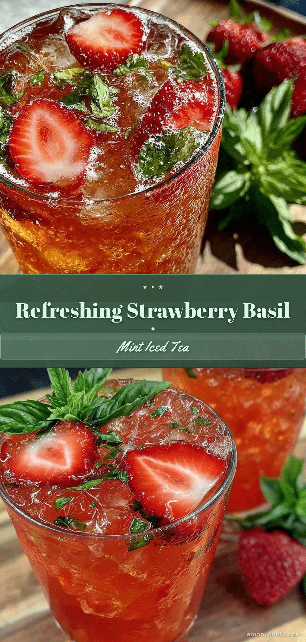 strawberry basil mint iced tea recipe