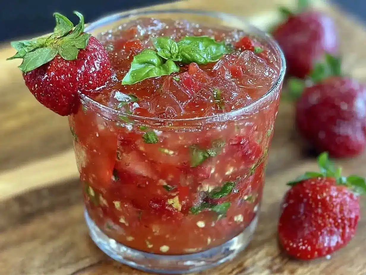 strawberry basil smash cocktail recipe preparation steps