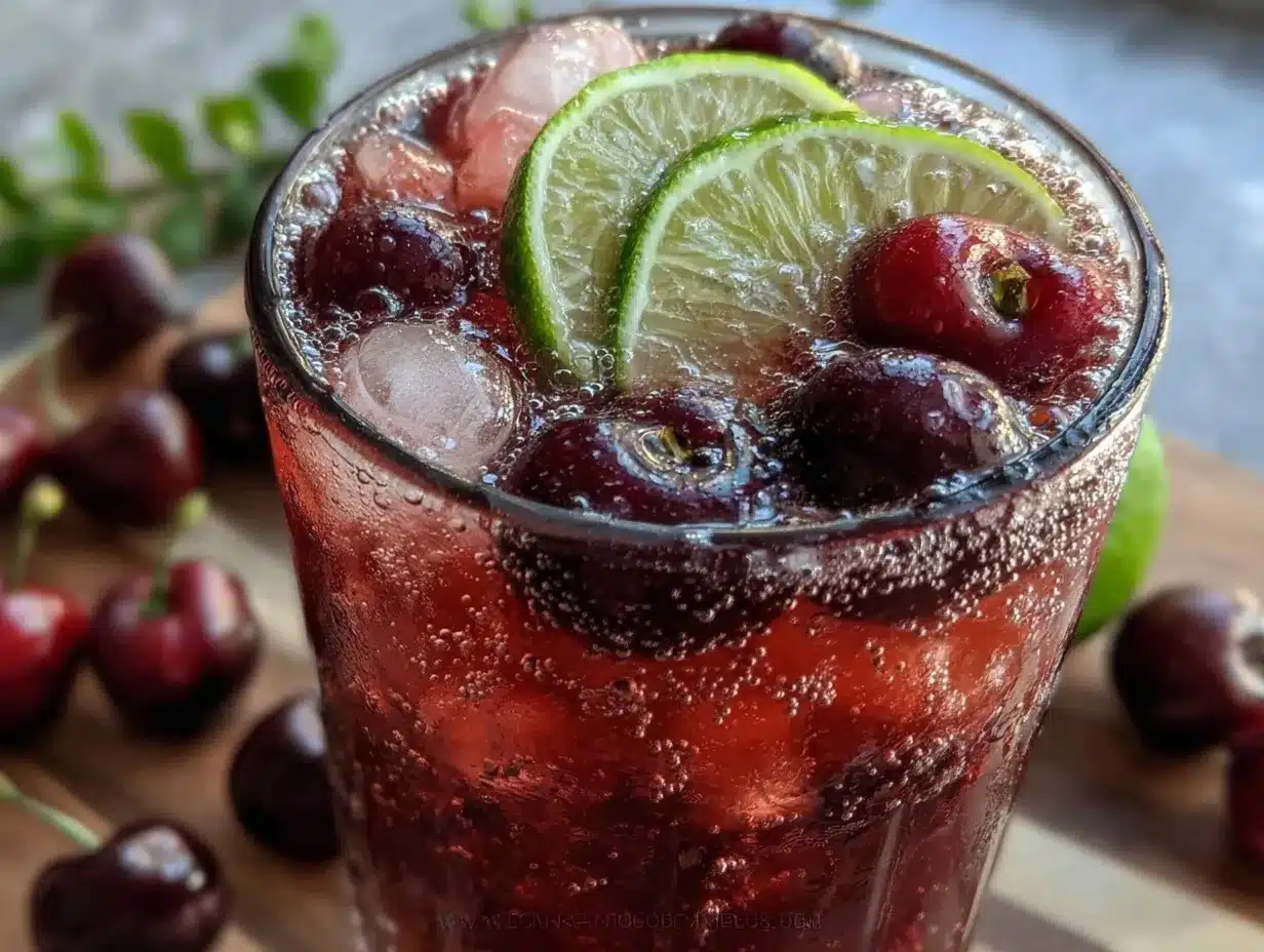 tart cherry limeade spritzer no sugar preparation steps