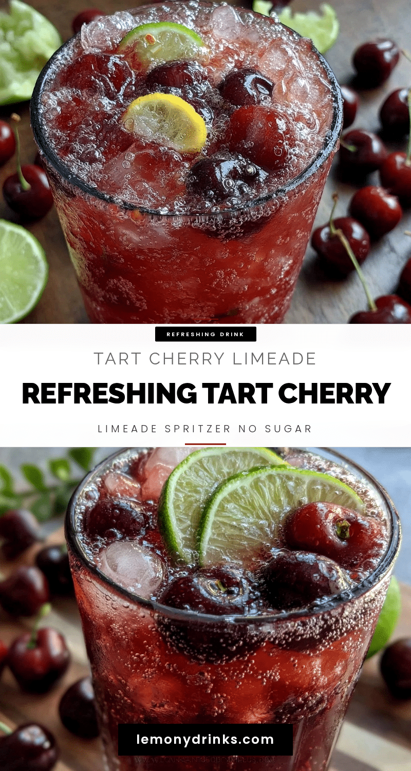 tart cherry limeade spritzer no sugar recipe