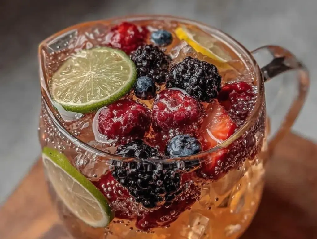 triple berry white wine sangria - featured image