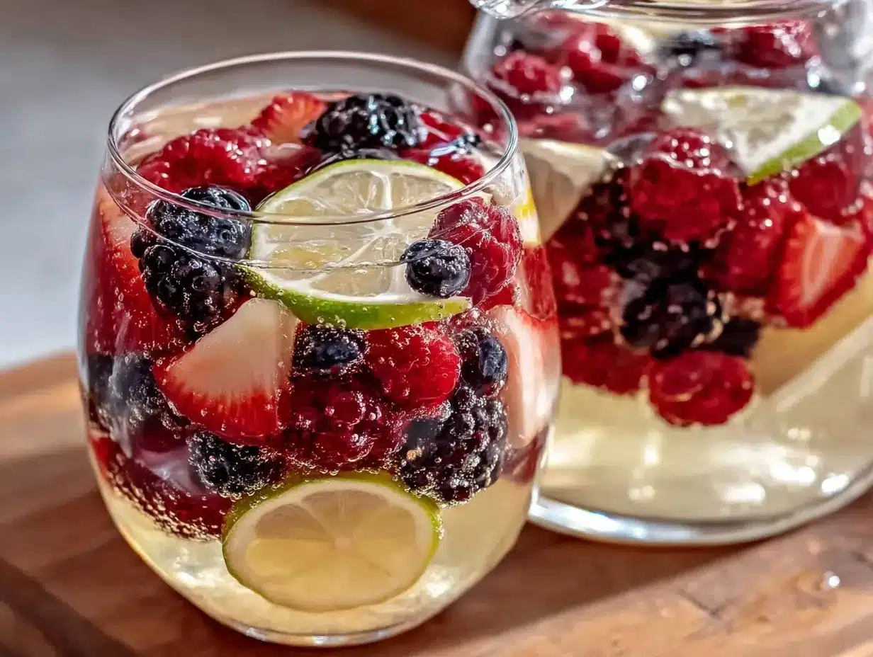 triple berry white wine sangria preparation steps
