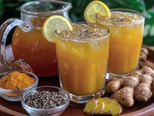 turmeric ginger lemonade - featured image