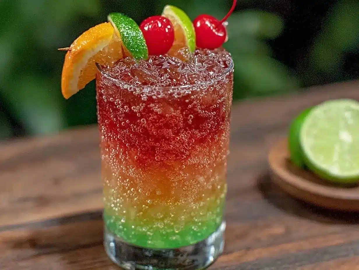 vibrant rainbow layered fruit punch preparation steps