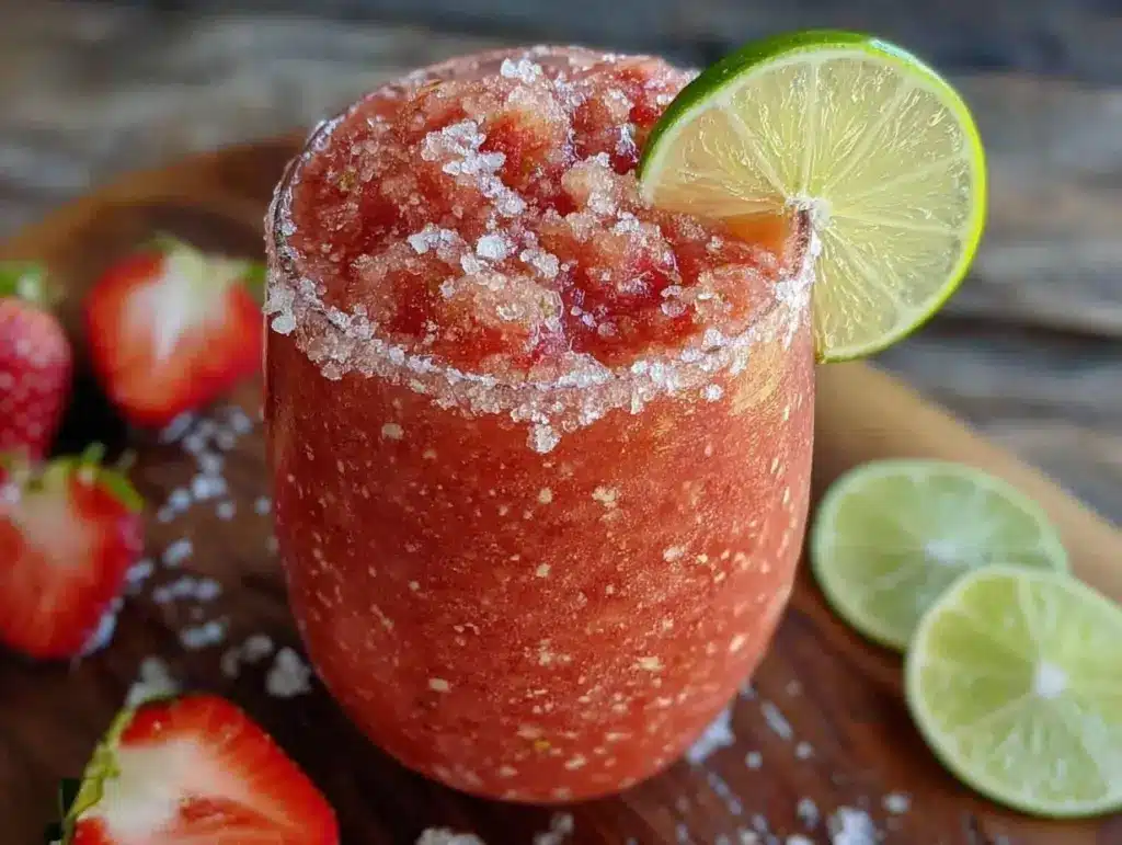 virgin strawberry daiquiri slushie - featured image