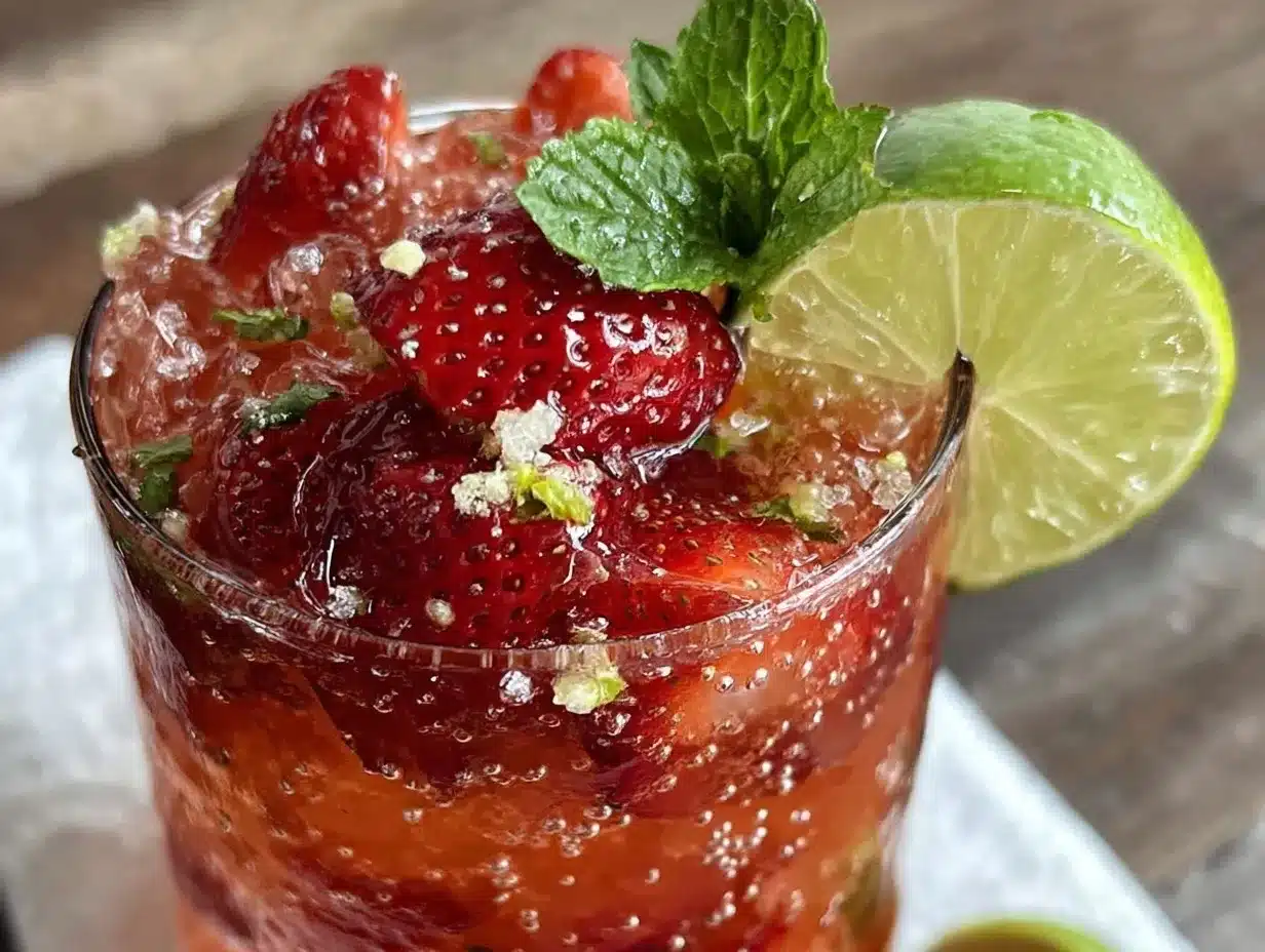 virgin strawberry mojito preparation steps