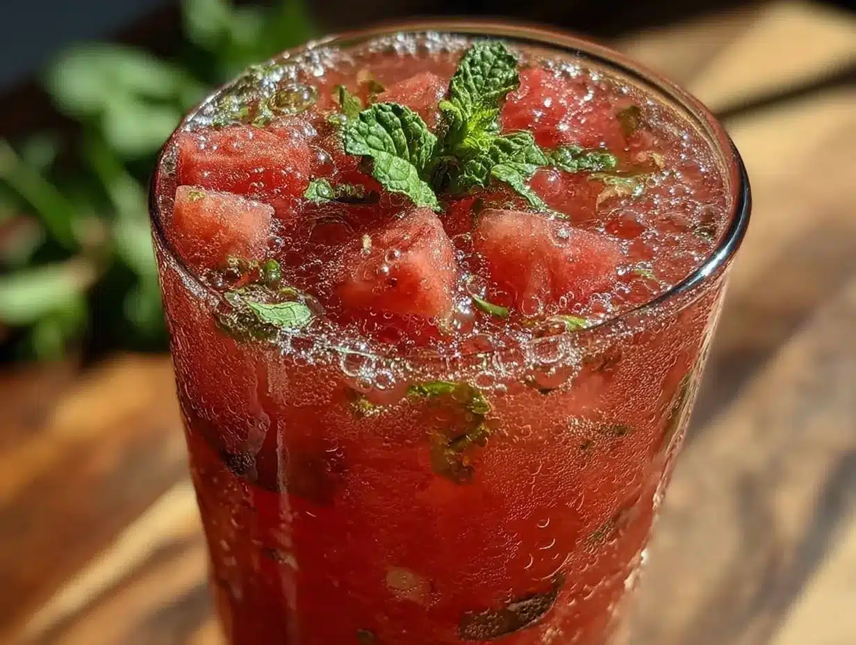 watermelon mint agua fresca preparation steps