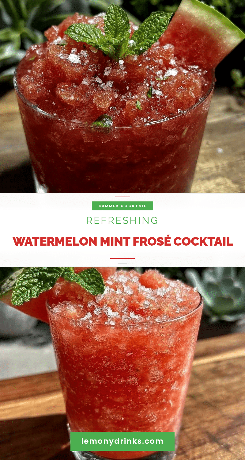 watermelon mint frosé cocktail recipe