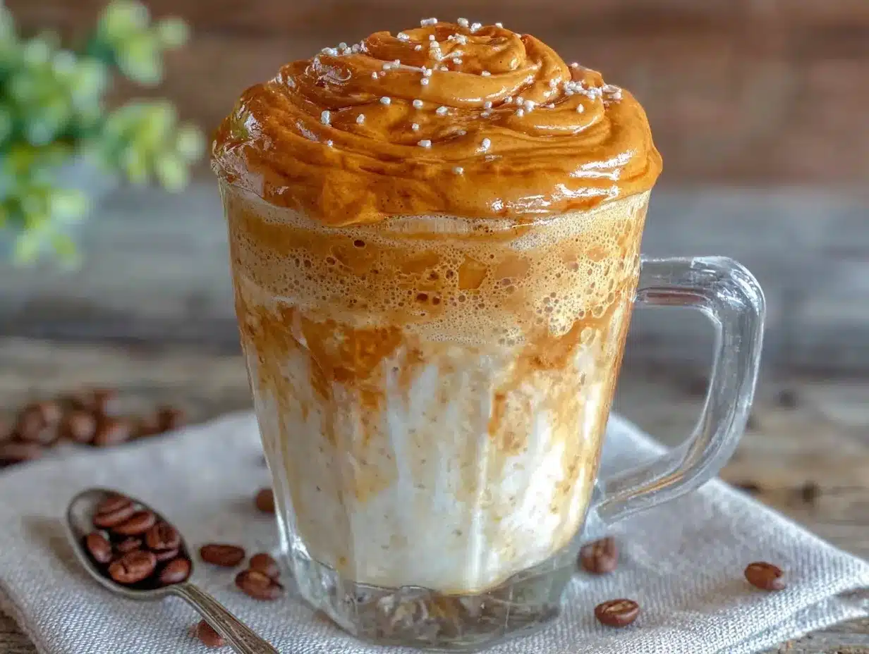 whipped coffee frappe preparation steps