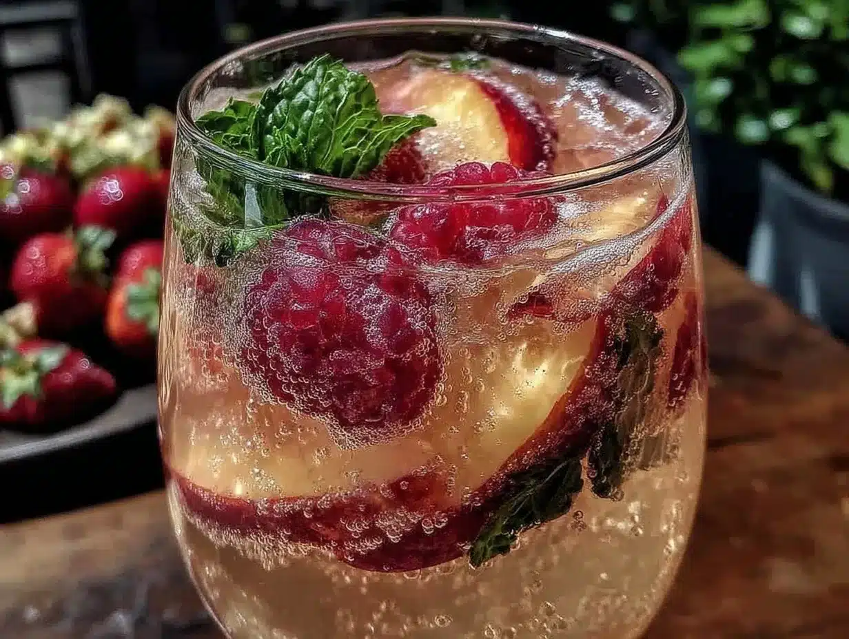 white nectarine rosé sangria preparation steps