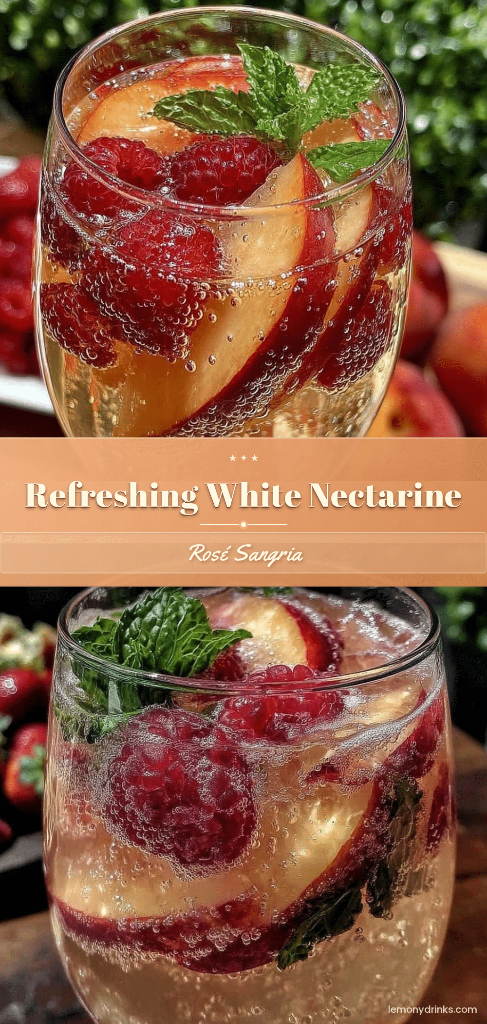white nectarine rosé sangria recipe