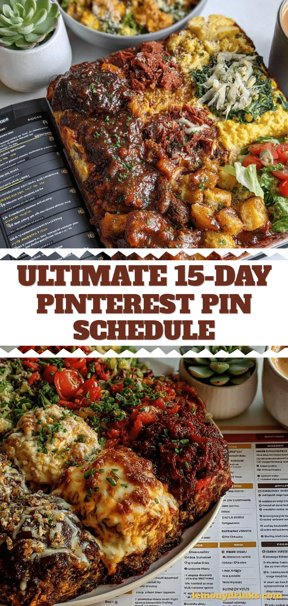 15-day Pinterest pin schedule recipe
