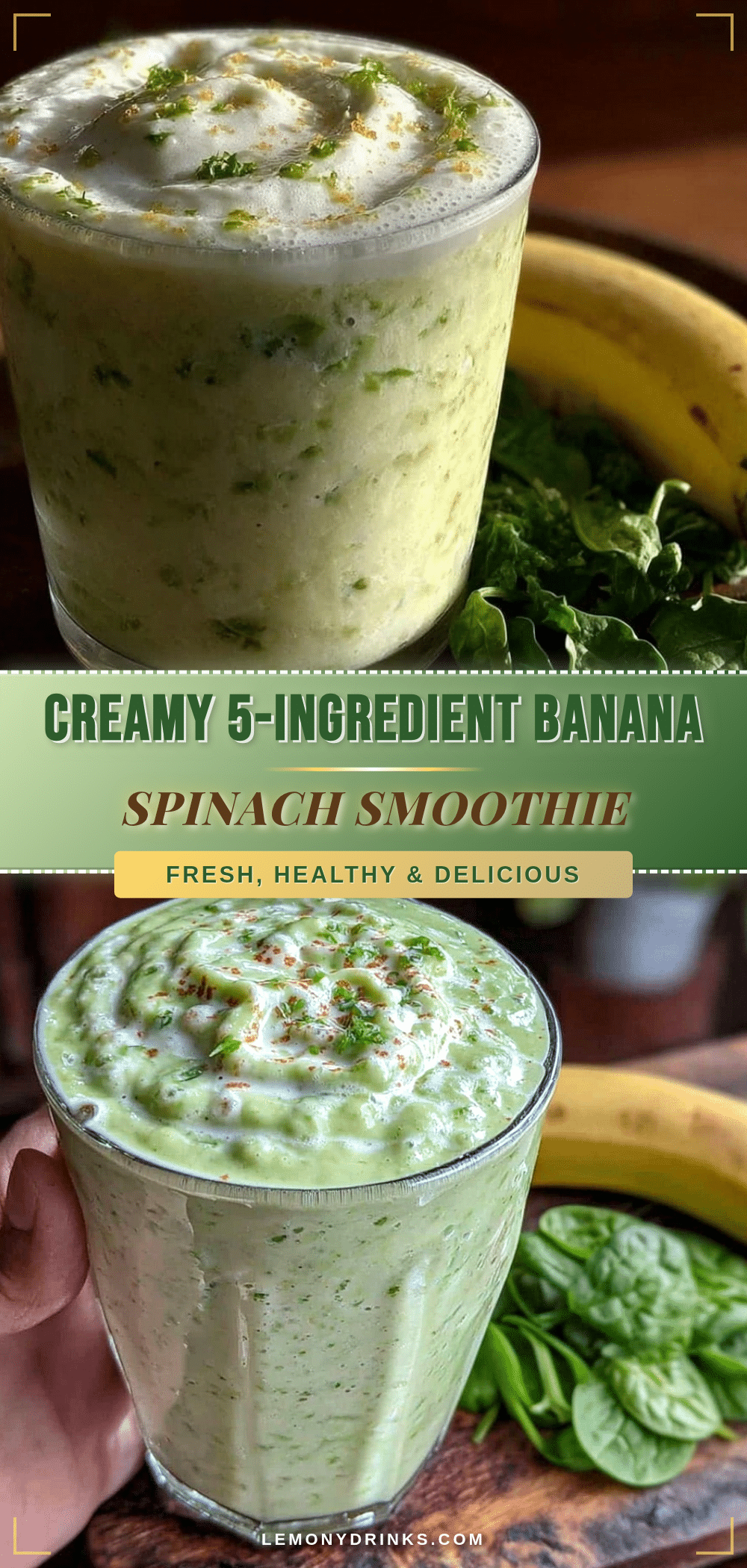 banana spinach breakfast smoothie recipe