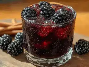 blackberry bourbon punch - featured image