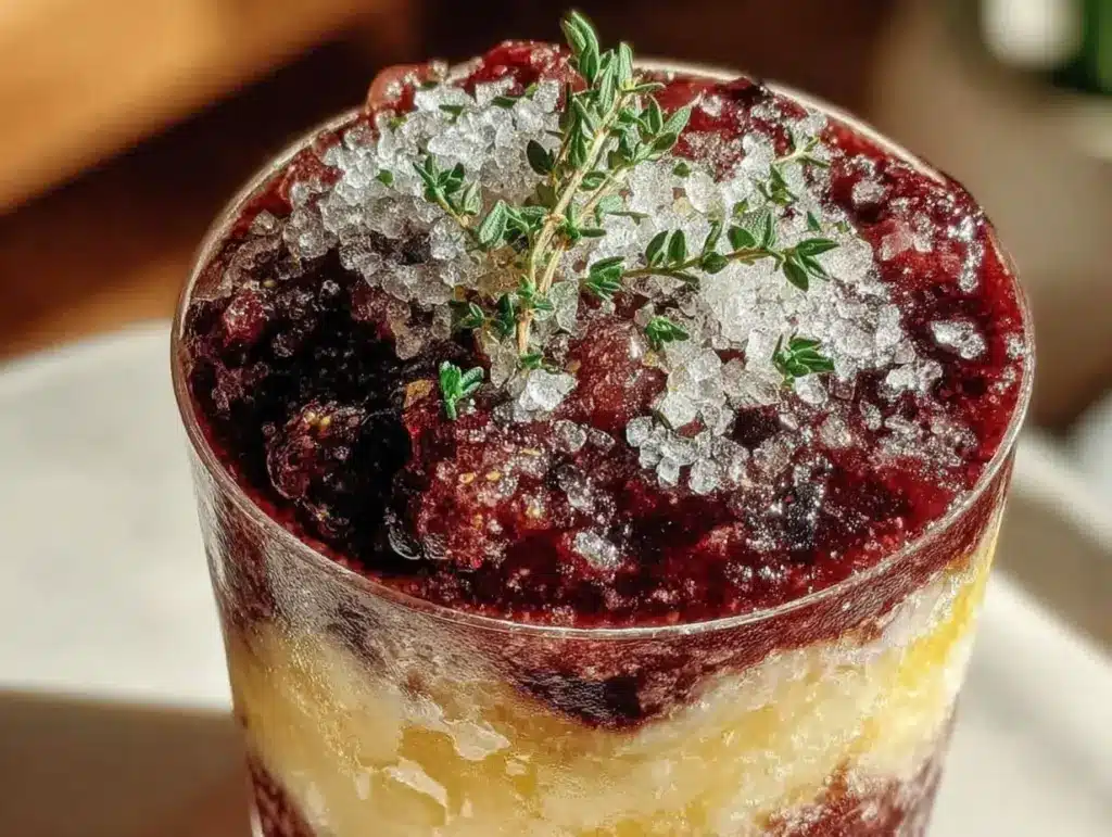 blackberry sage frozen lemonade slushie - featured image