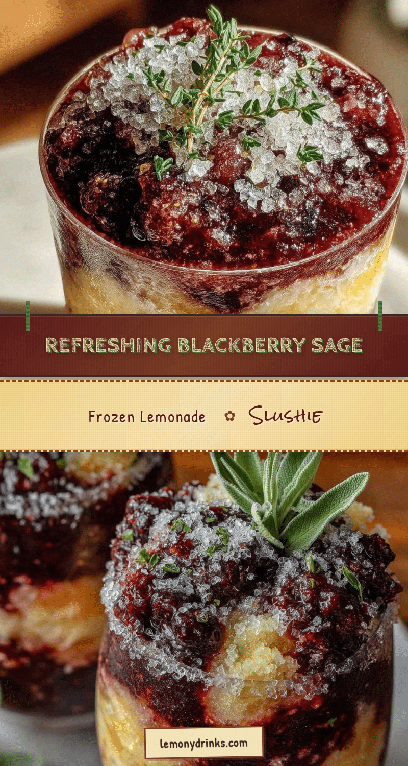 blackberry sage frozen lemonade slushie recipe