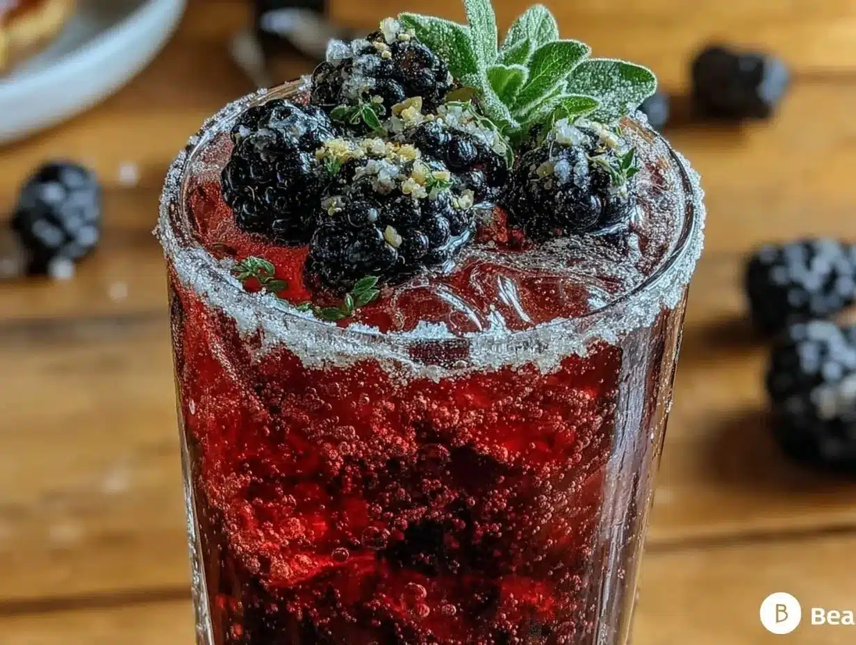 Blackberry Sage Spritz preparation steps