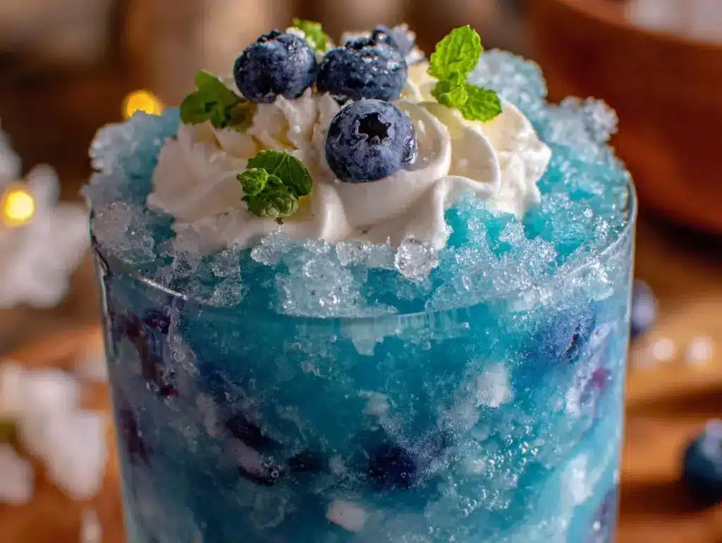 blue raspberry vodka slush - featured image