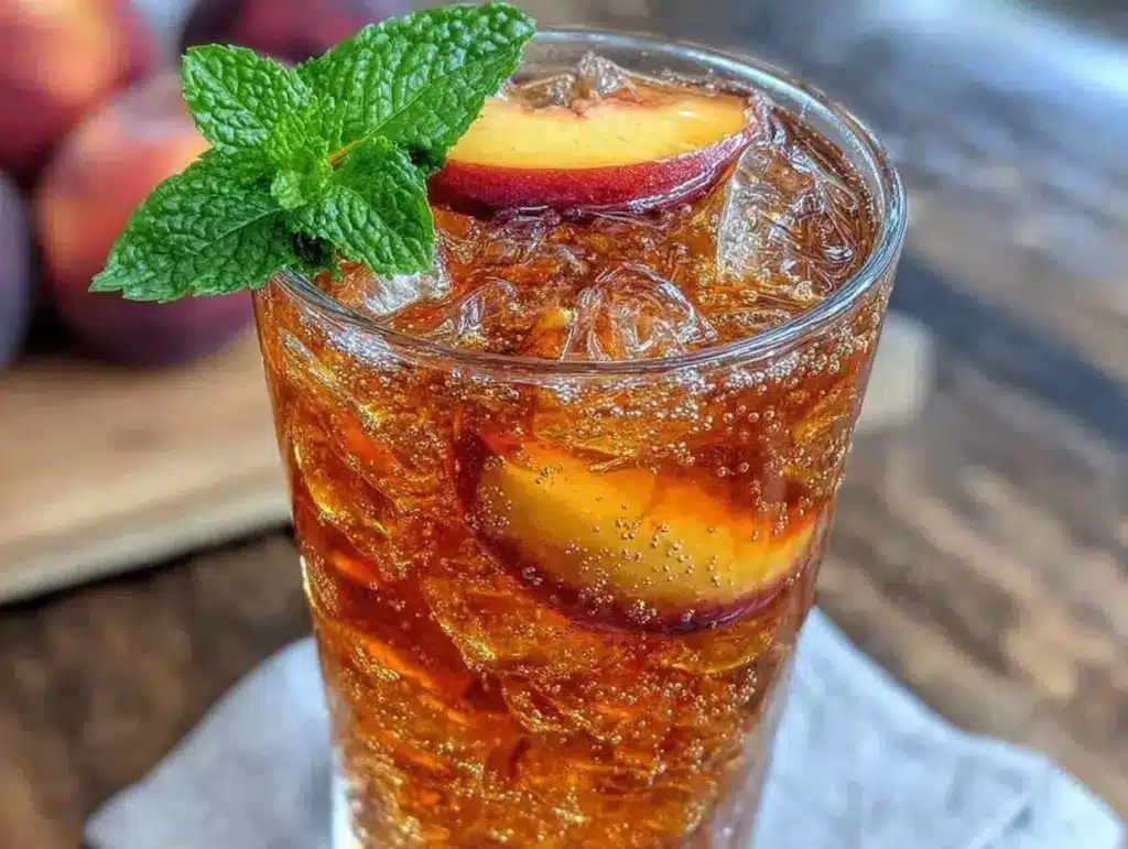 bourbon peach sweet tea - featured image