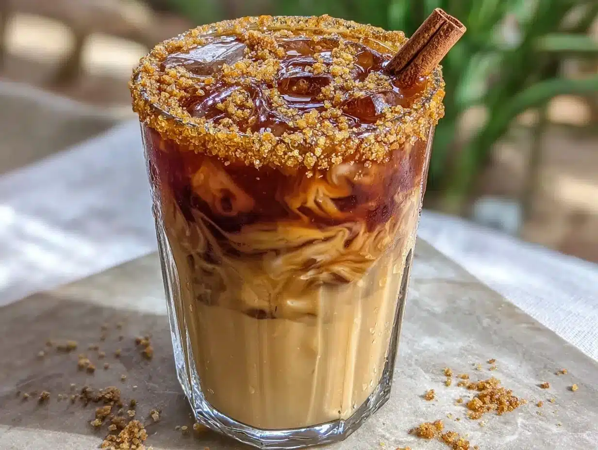brown sugar cinnamon oat milk iced coffee preparation steps