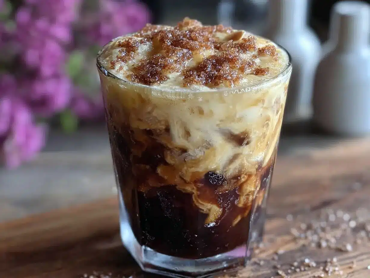 brown sugar oat milk cold brew latte preparation steps