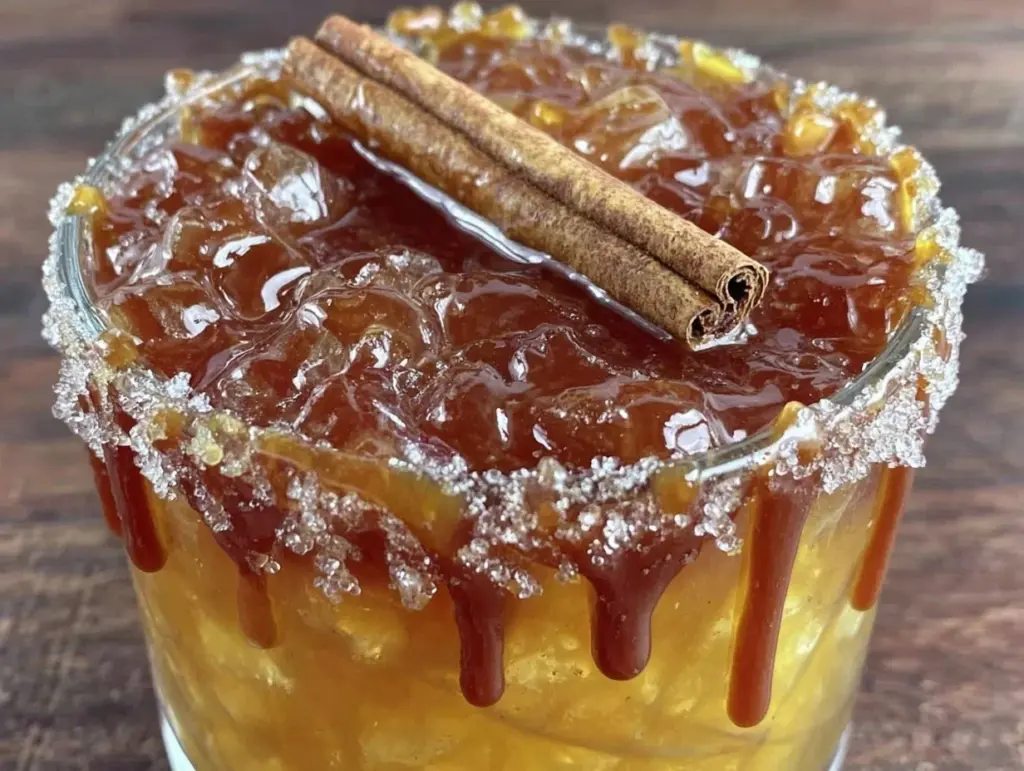 cozy apple pie moonshine cocktail - featured image