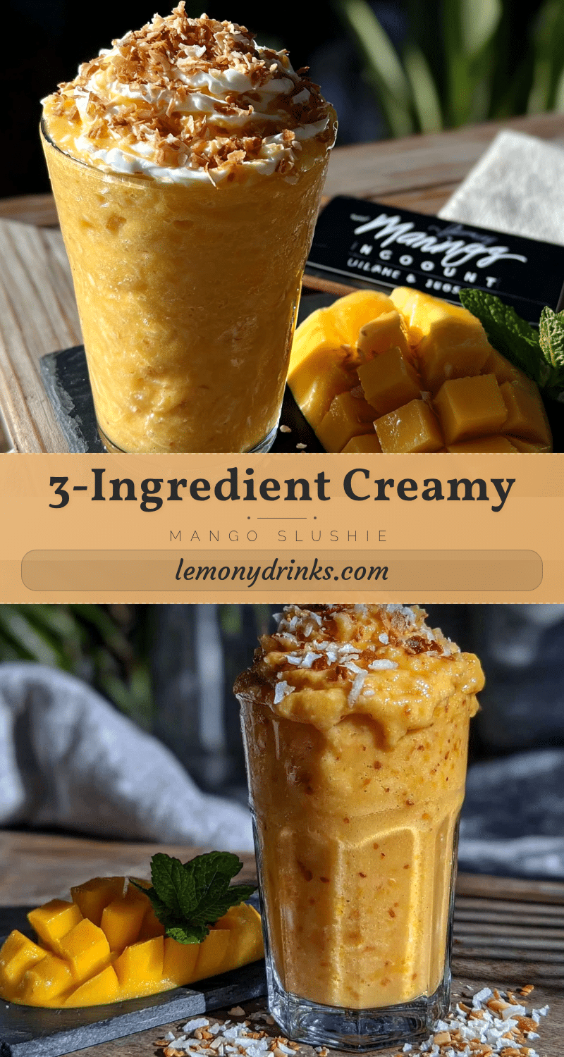 creamy frozen mango coconut slushie recipe