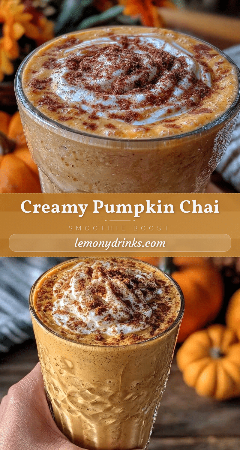 creamy pumpkin chai smoothie recipe