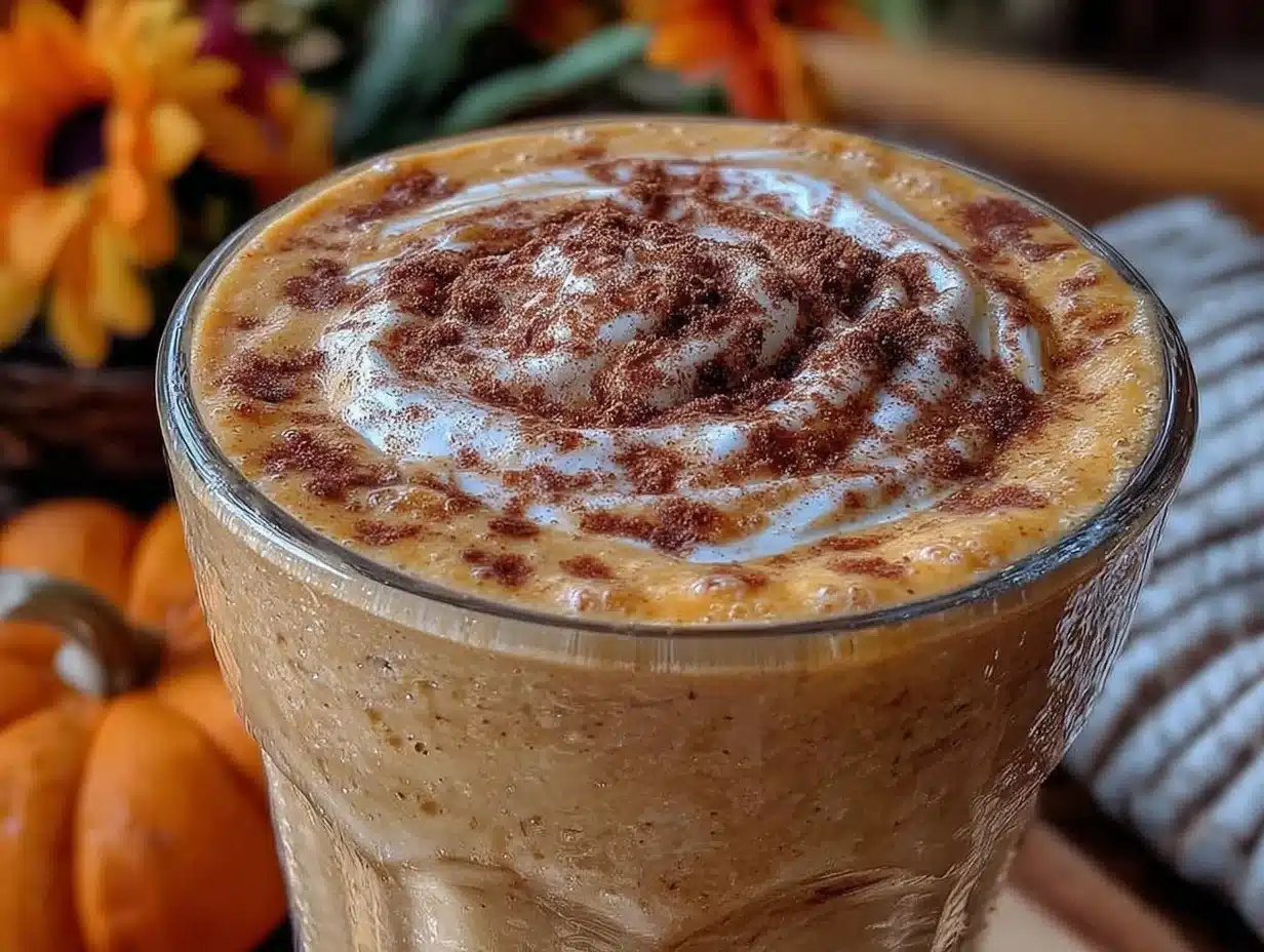 creamy pumpkin chai smoothie - featured image