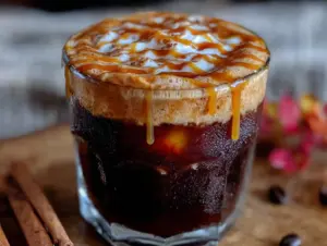creamy pumpkin cold foam iced coffee - featured image
