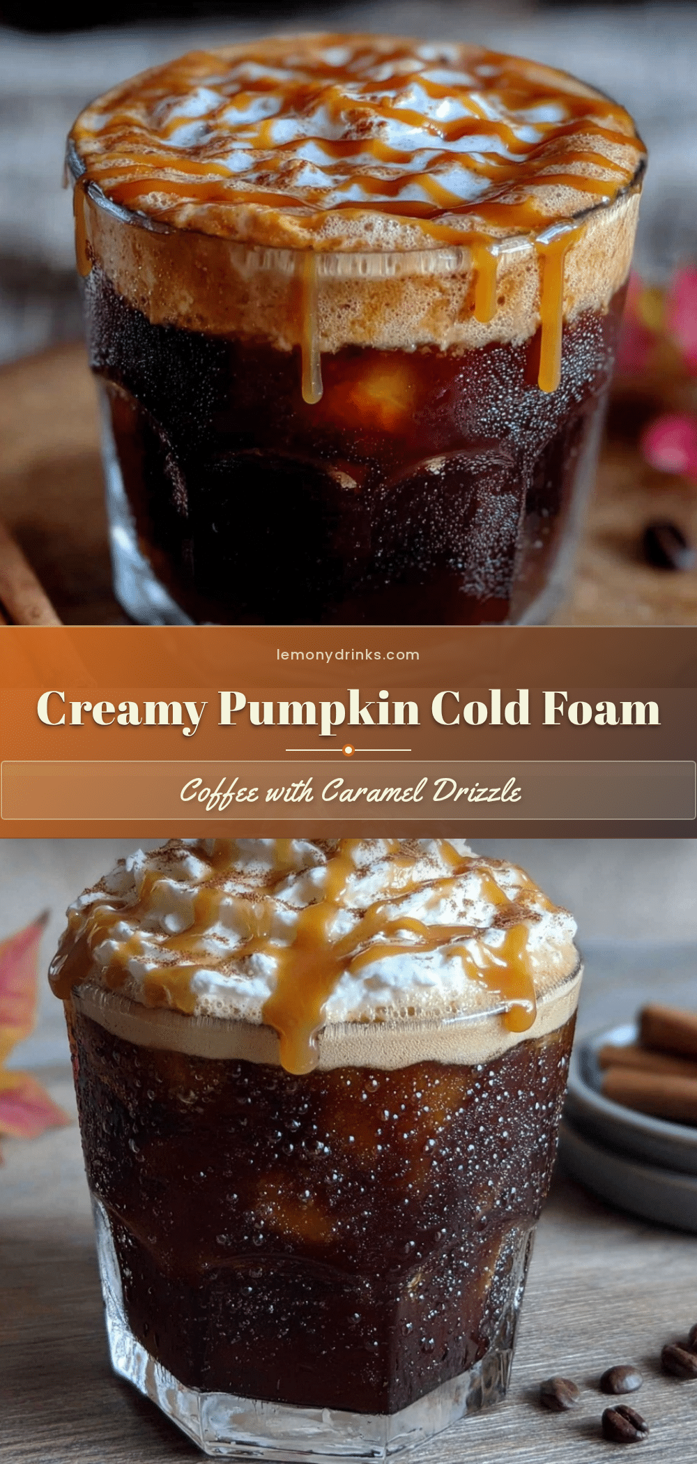 creamy pumpkin cold foam iced coffee recipe