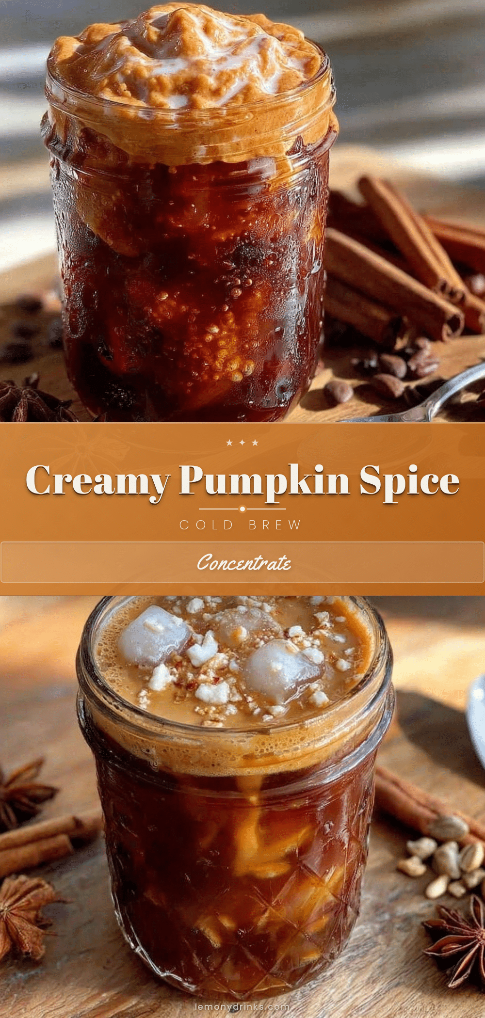 creamy pumpkin spice cold brew coffee concentrate recipe