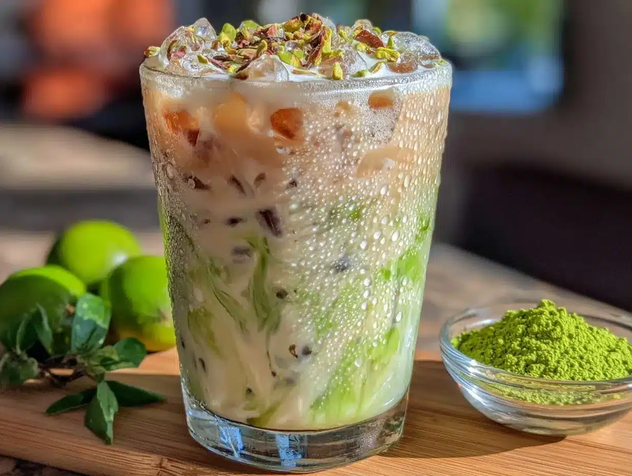 Easy Creamy Iced Matcha Latte preparation steps