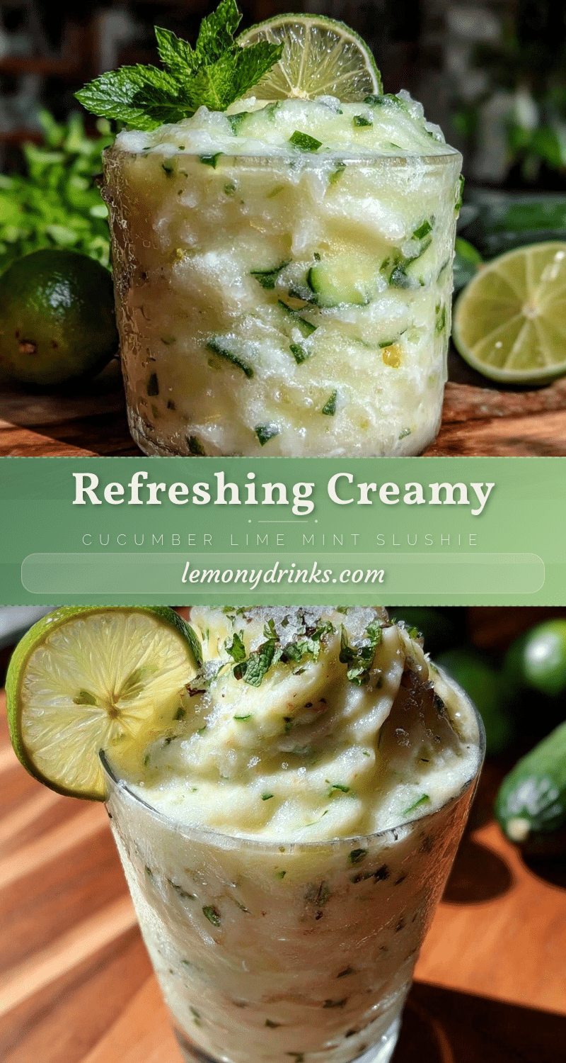 fresh creamy cucumber lime mint slushie recipe