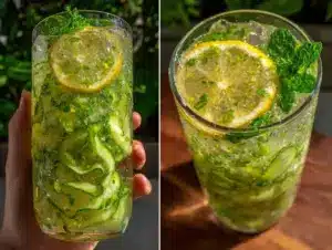 fresh cucumber mint detox water - featured image