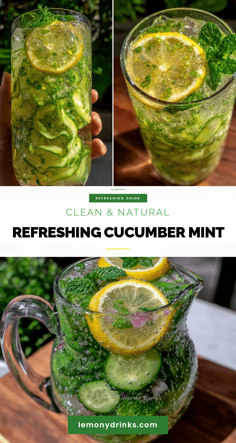 fresh cucumber mint detox water recipe