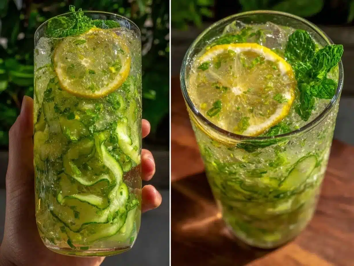 fresh cucumber mint detox water - featured image