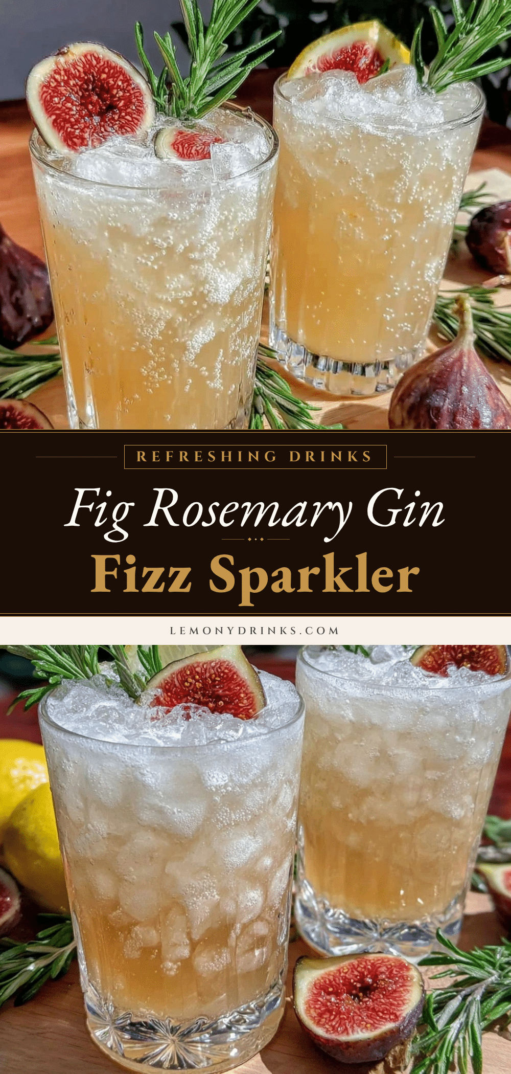 fresh fig and rosemary gin fizz cocktail recipe