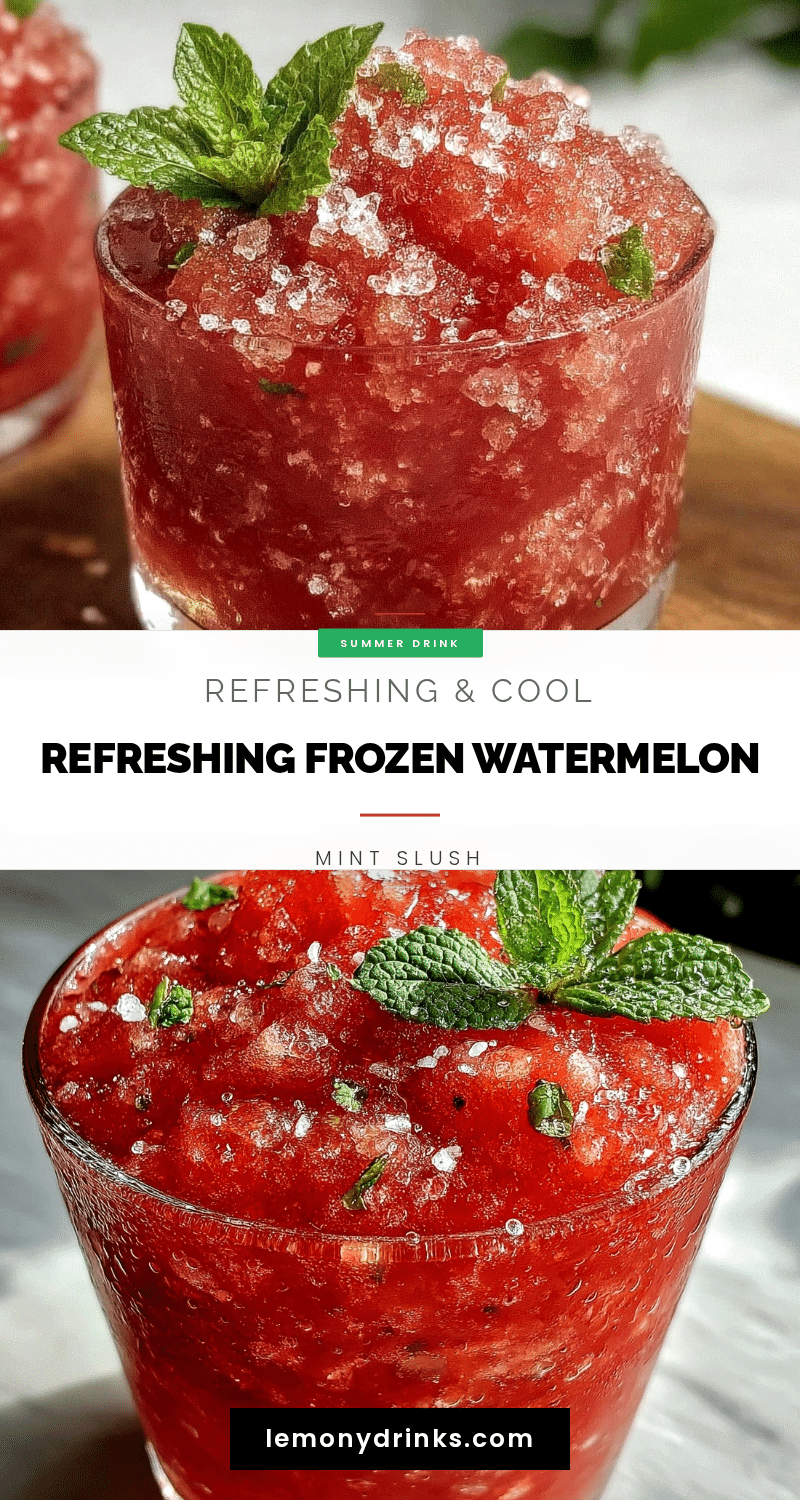 fresh frozen watermelon mint slush recipe